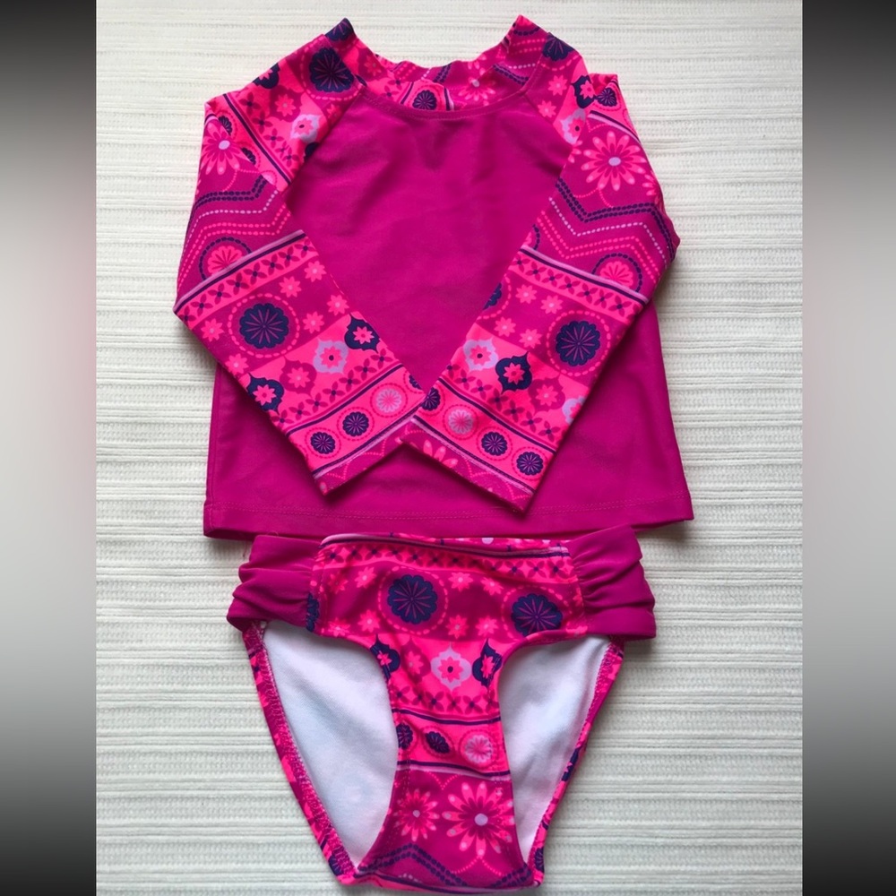 18 month girl rash guard and swim bottom